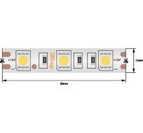 Лента со скотчем 3М светодиодная стандарт 5050, 60 LED/м, 14,4 Вт/м, 12В, IP68, Цвет: Теплый белый 00-00009269_SW